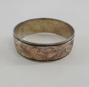 STERLINGSILBER RING HERREN GRÖSSE 14,75 PLUMERIA BLUME BLÄTTER ZWEIFARBIG SCHMUCK NEU OHNE ETIKETT - Bild 1 von 5