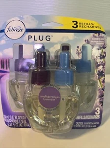 Febreze Plug-in Air Freshener Mediterranean Lavender Scented Oil Refill-3Pack - Picture 1 of 7
