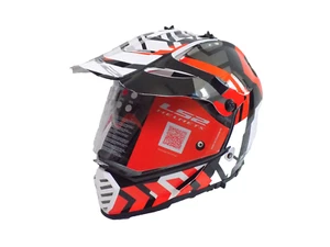 ๐ฅ2021 LS2 Blaze Xtreme Adventure Touring Motorcycle Helmet Red Black Size Small - Picture 1 of 18