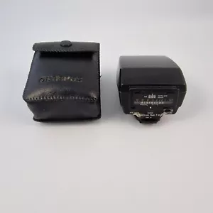 Olympus Electronic Flash T-20 Shoe Mount Camera Flash With Leather Case Vinatge - Picture 1 of 8