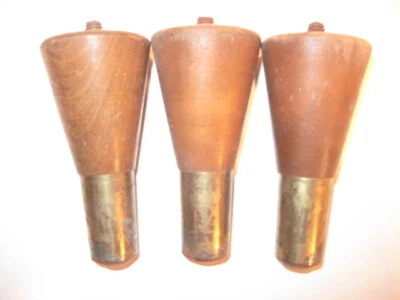 JUEGO 3 PATAS MUEBLES CÓNICOS MADERA MACIZA MODERNA VINTAGE MEDIADOS DE SIGLO MCM 4" Foto 1 de 3