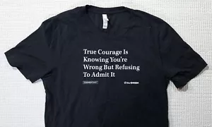 THE ONION Commentarty True Courage Parody Anti Trump T Shirt Mens Large Black EX - Picture 1 of 1