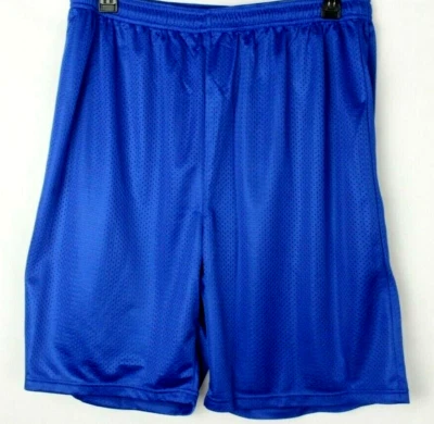 Pantalones Cortos Atléticos Alleson Adultos Para Hombre Cómodos 2XL Malla Extrema Azul Salón Nuevos Foto 1 de 4