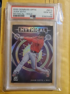 2020 Donruss Optic Juan Soto  Mythical Holo Psa 10 #M13
