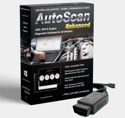 Autoscan Enhanced OBD2 Engine TC Diagnostic Software 4 all Vehicles + USB Elm327 - Image 1 of 4