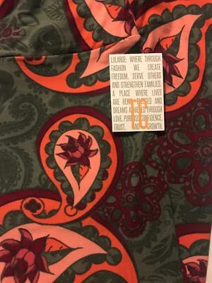 Women Lularoe TC Tall Curvy Leggings Solid Gray Large Paisley Coral Unicorn 🦄 - Image 1 of 4