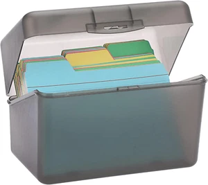 BTSKY 1 Pack 4 X 6 Inch Index Card Box-Index Card Holder Notecard Box Recipe Car - Picture 1 of 12