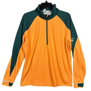 Taylor Made L Zero Restriction 1/4 Zip Pullover grün orange Golf leicht - Bild 1 von 11