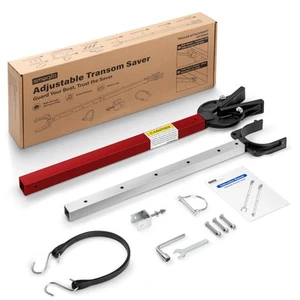 Transom Saver, Outboard Motor Support, One-Piece Casting Adjustable Boat Tran... - Picture 1 of 6
