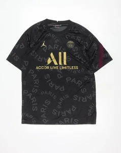 Nike Jordan PSG Black Mens L Athletic Football Jersey Shirt - Picture 1 of 12
