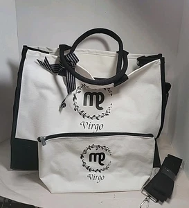 Virgo Canvas Tote Bag W/shoulder Strap And Bonus Pouch Horoscope  - Picture 1 of 6