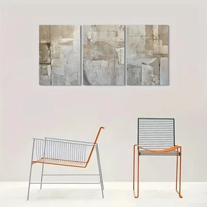 Arte abstracto moderno tríptico impresión de metal listo para colgar arte 3 piezas - Imagen 1 de 7