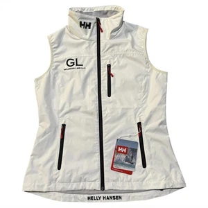 NEW Helly Hansen Womens Crew Vest Medium White Waterproof Sailing NWT Logo Gear - Picture 1 of 12
