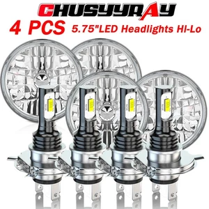4PCS DOT 5 3/4" 5.75" LED Headlights Hi-Lo Beam for Chevrolet Corvette C1 C2 C3 - Picture 1 of 19
