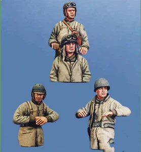 Modellino diorama mezzo corpo figure in resina US Tank Crew scala 1/35 seconda guerra mondiale per veicoli - Foto 1 di 1