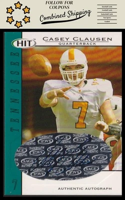2004 SAGE HIT #A15 Casey Clausen Autographs Emerald - Image 1 of 2