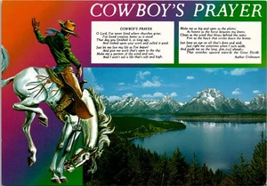 The Cowboy's Prayer - Cowboy & Bronco - Postkarte ohne Post - Bild 1 von 2