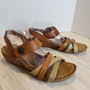 Eurosoft Soft Renae braune Damen-Sandalen mit mehreren Riemchen Größe 11 gepolstert bequem - Bild 1 von 9
