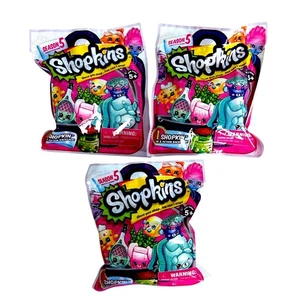 Menge 3 Shopkins Staffel 5 versiegelt Blind Bag mit 1 Shopkin Petkin Rucksack 2016 - Bild 1 von 5