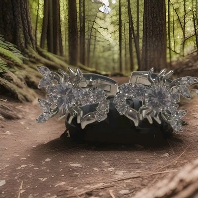 GEMELOS ESCORPIÓN PIEDRA Cristal Blanco Brillante con Caja REGALO Alta Calidad Foto 1 de 2