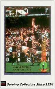 1994 Select AFL Cazaly Trading Card Gold Card G6 David McKay (Carlton)-LIMITED!