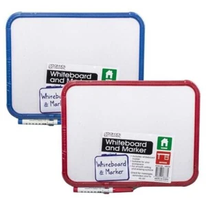 2PCE Whiteboard With Bonus Marker Home Office Kids Whiteboard 26x19cm Assorted - Picture 1 of 4