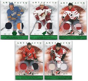 2012-13 Artifacts Jerseys Patch Emerald GU Multi Clrs Logo /75- Pick Any