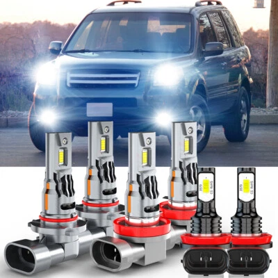 Combo 6x faros LED altos bajos + kit de faros antiniebla para Honda Pilot 2006-2018 Foto 1 de 4