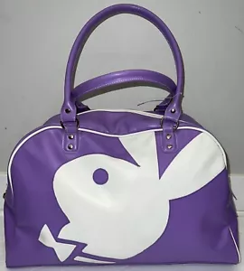 PlayBoy Bunny 90's Vintage Vinyl Overnight bag Duffel Travel Tote Gym purple Y2K - Picture 1 of 24