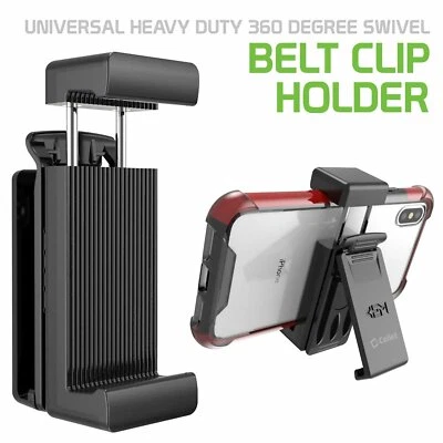 Cellet Universal Heavy Duty 360° Swivel Belt Clip Holder w/ Kickstand - Fits All - Image 1 of 4