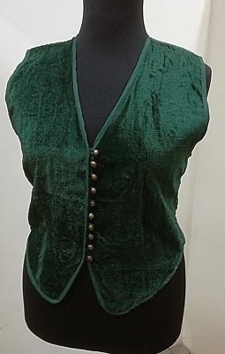 Trachten-Weste-Damen, Joyline, Gr. 40-42, 10 Knöpfe, Bindeband hinten, Samt vorn - Bild 1 von 2