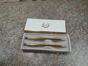 Bleistift und Stift Girlande Vintage Bubble Top Werbung USA Made Goldfarben - Bild 1 von 4