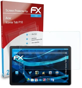 atFoliX 2x Película Protectora para Acer Iconia Tab P10 transparente - Imagen 1 de 9