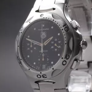▶ TAG HEUER Kirium CL2110 Chrono Black Dial Men's Automatic Watch From JP U213 - Picture 1 of 10