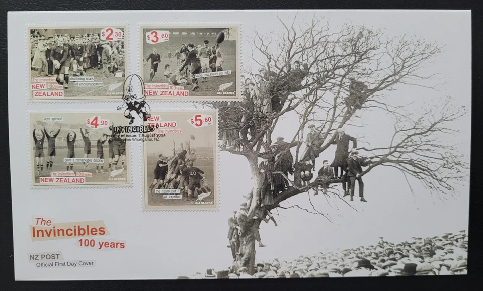 New Zealand 2024/The 100th Anniversary the All Blacks tour of the UK/FDC-stamps - Image 1 of 1