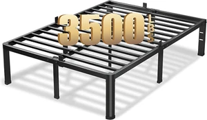 20 Inch Queen Bed Frame, 3500Lbs Heavy Duty Metal Platform with round Corner Leg - Picture 1 of 9