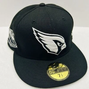 New Era Arizona Cardinals Stadium Patch 59FIFTY Fitted Hat Cap Black 7 1/4 NFL - Picture 1 of 7