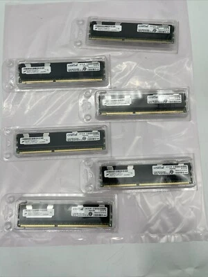 Lot of 6 CT204872BB1067Q.36DD1 Crucial 16GB PC3-8500 DDR3-1066MHz Registered ECC - Image 1 of 4