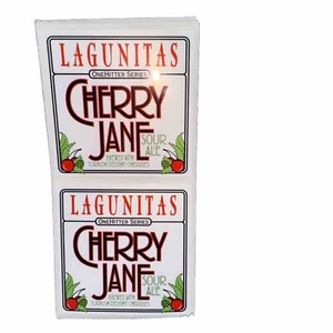 Lot Of 2 Lagunitas Cherry Jane Sour Ale Tap Handle Stickers decal craft Napa - Picture 1 of 1