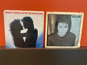Michael Jackson "Man In The Mirror" “The Way You Make Feel” 45 rpm lot - Picture 1 of 4