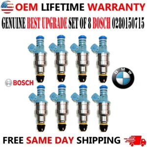 Set of 8 BOSCH OEM Best Upgrade Fuel Injectors for 1987-1993 BMW 325i 2.5L V6 - Picture 1 of 4