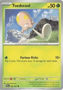 Pokemon TCG Paldean Fates Toedscool Regular Common 004/091 NM - Picture 1 of 2