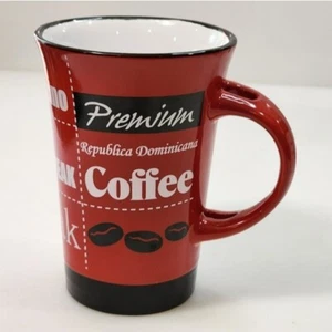 Red And White Ceramic Cup Tea Coffee Mug 10 oz - Picture 1 of 15