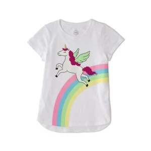 Wonder Nation Girls 3D Embellished Graphic T-Shirt White Size XL/XG(14-16) - Picture 1 of 1