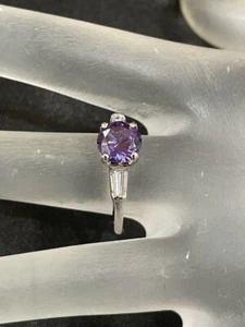 Purple Stone Lady's Stone & Diamond Ring 2 Diamonds .24 Carat T.W. (AD1005133) - Picture 1 of 5