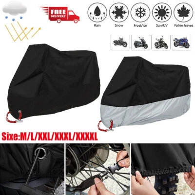 M-XXXXL Motorradplane Abdeckplane Motorrad Abdeckung Roller Schneefest Outdoor - Bild 1 von 4