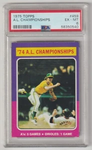 Topps #459 A.L. 1975 Campeonatos PSA 6 - Imagen 1 de 2