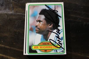 JOE WASHINGTON  BALTIMORE COLTS  AUTOGRAPHED CARD - Picture 1 of 1