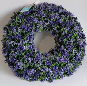 Martha Stewart ghirlanda da esterno lilla e felce primavera estate 22" - Foto 1 di 1