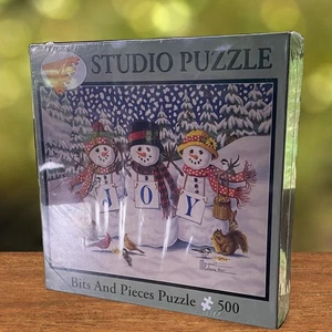 Margaret Cobane: Joyful Trio SNOWMEN Bits & Pieces Jigsaw Puzzle! 500 Piece New! - Picture 1 of 2